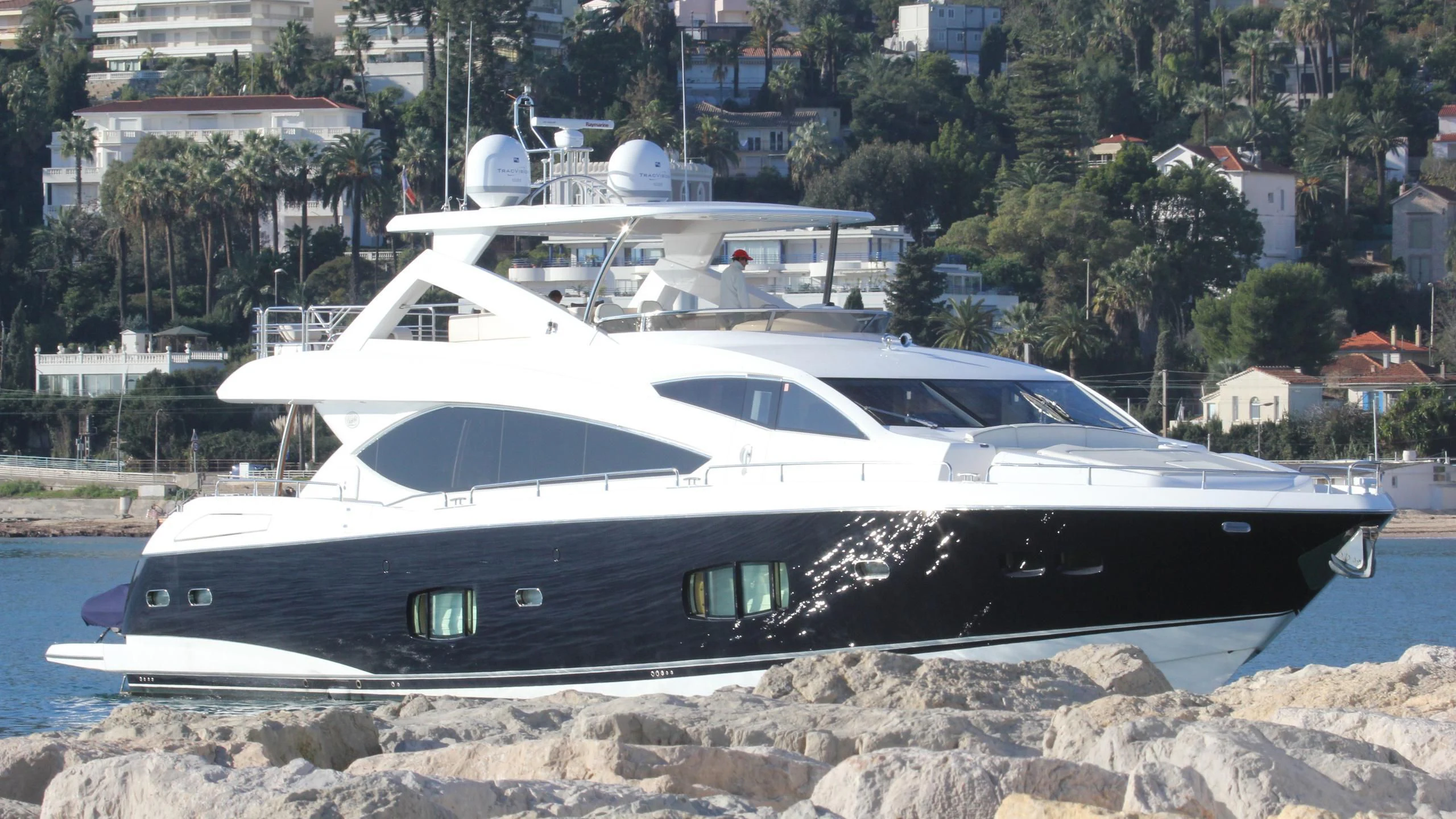 a boat on a rocky shore aboard STELLA ANN Yacht for Sale