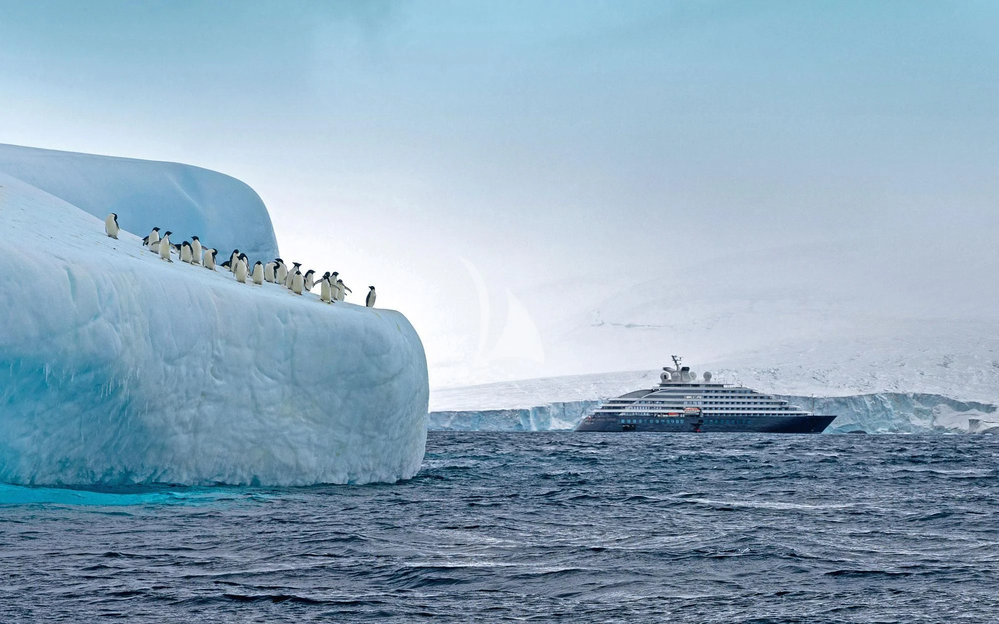 a large iceberg in the ocean aboard SCENIC ECLIPSE Yacht for Sale