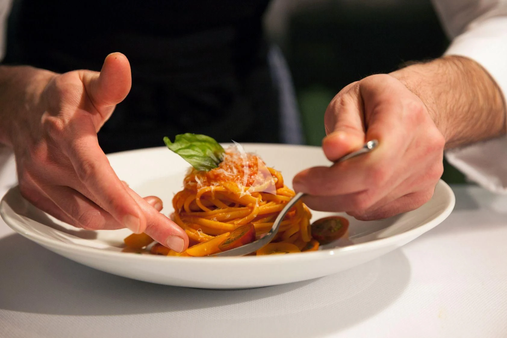 a person eating food aboard SCENIC ECLIPSE Yacht for Sale