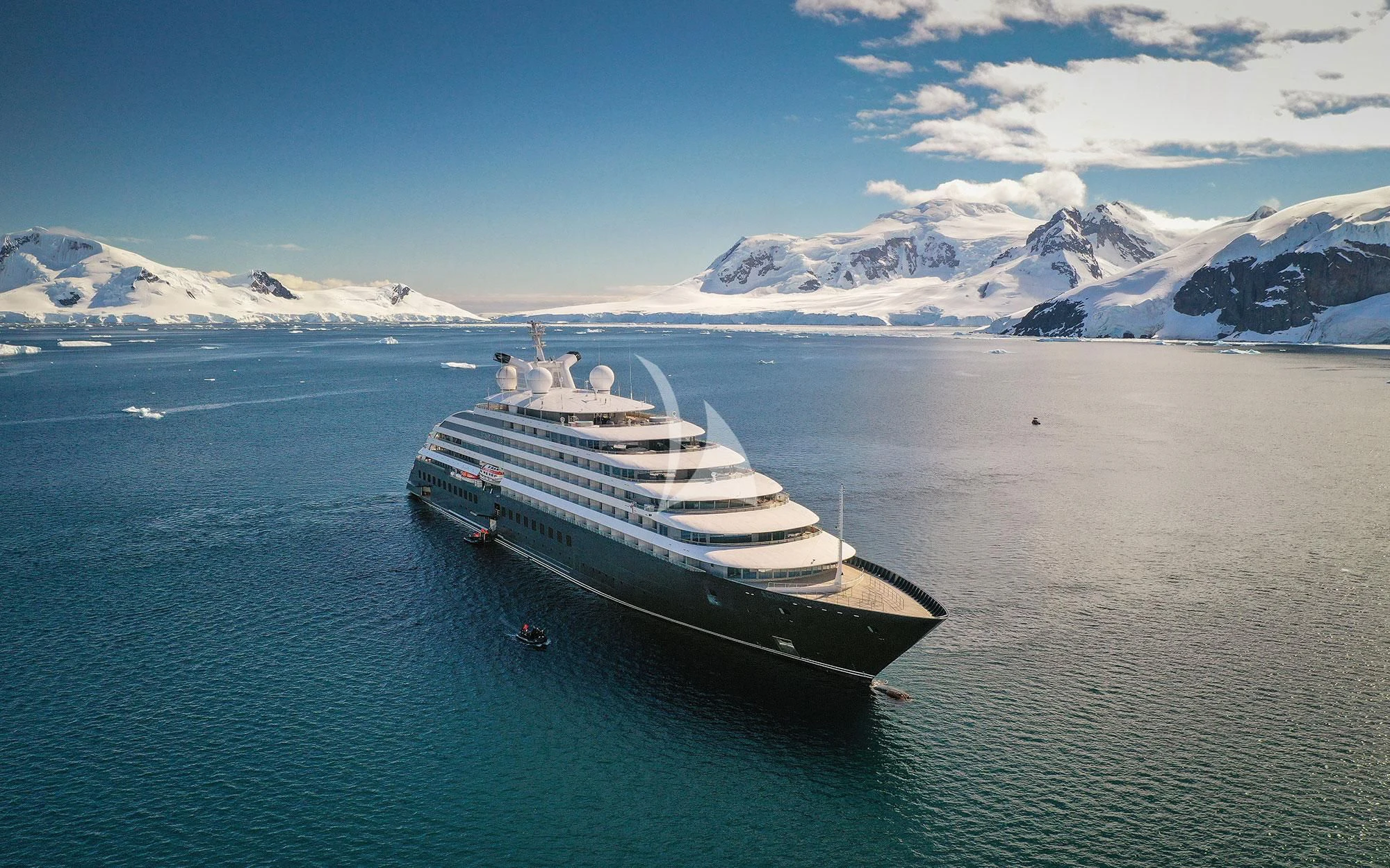 a large ship in the water aboard SCENIC ECLIPSE Yacht for Sale
