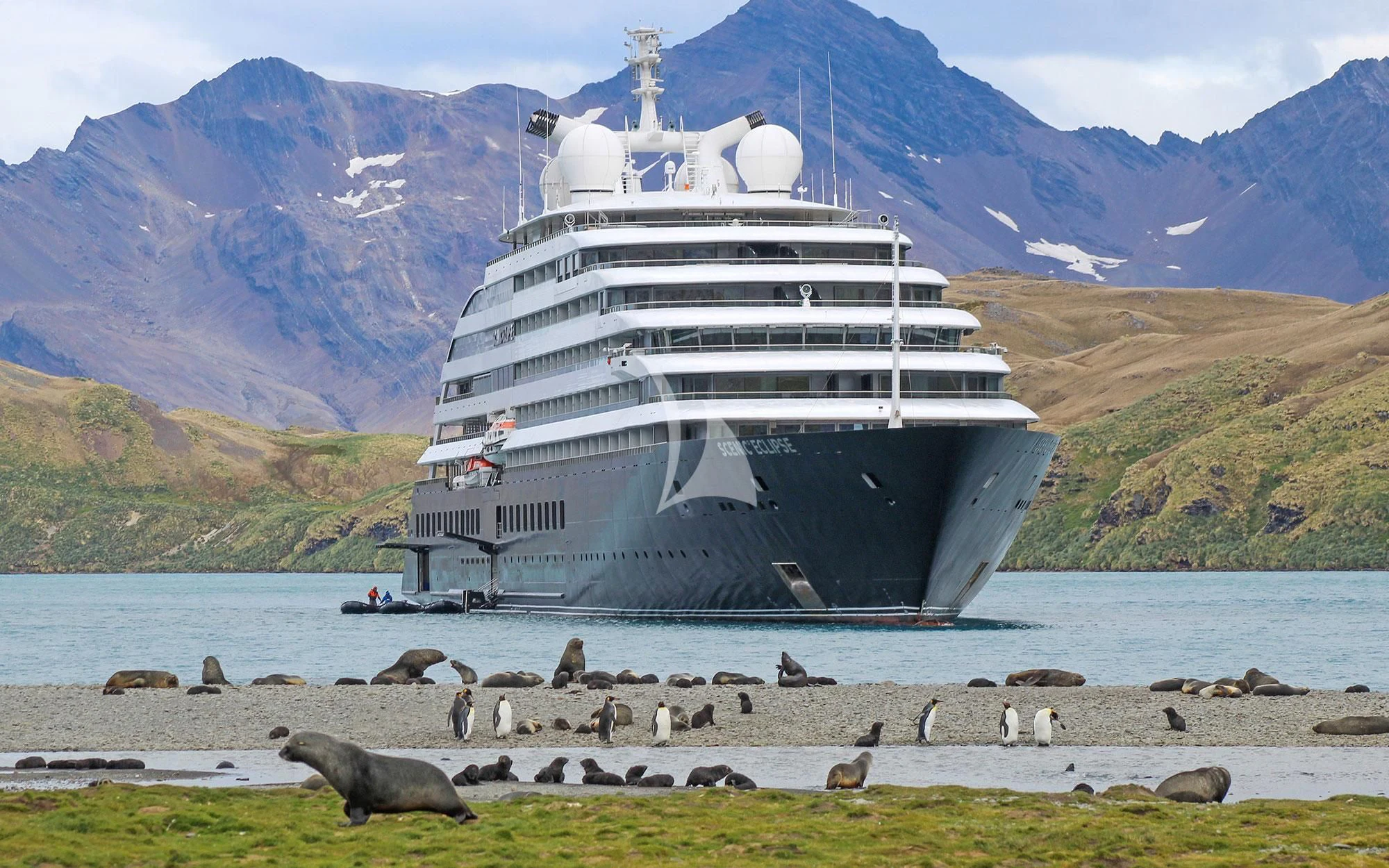 a large boat in the water aboard SCENIC ECLIPSE Yacht for Sale