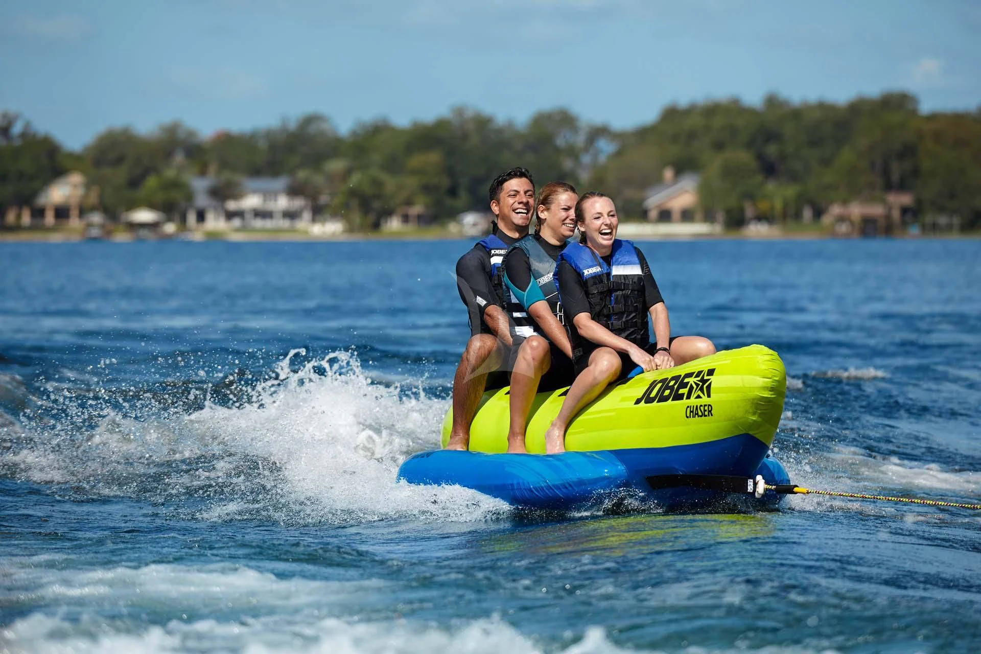 a group of people on a raft aboard CAMILLA A Yacht for Sale