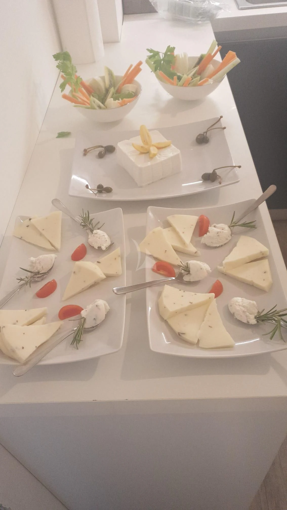a table with food on it aboard CAMILLA A Yacht for Sale