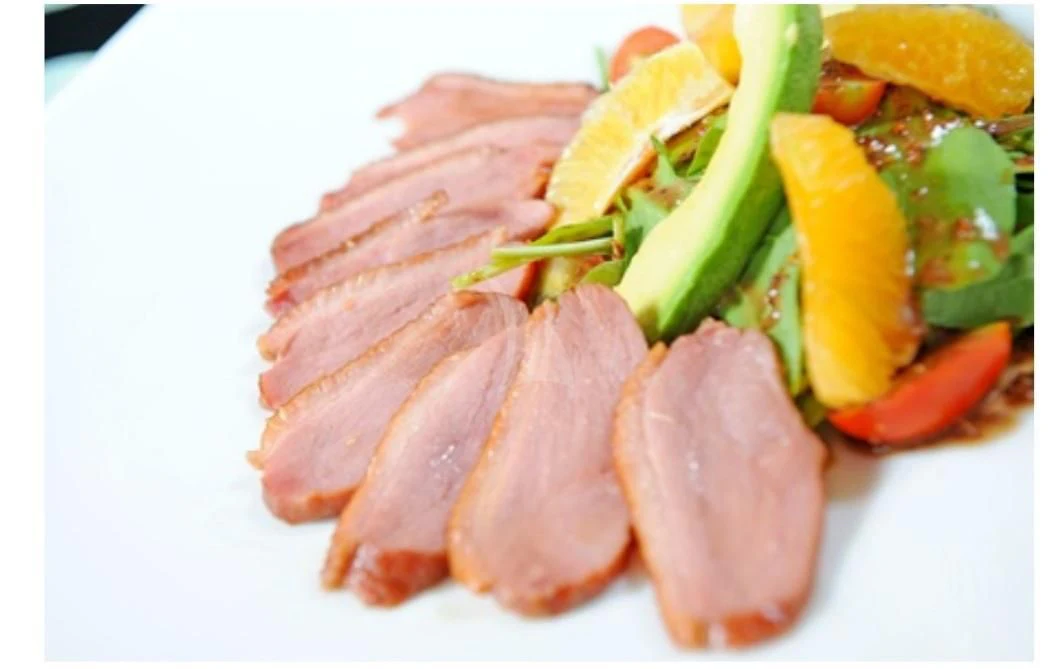 a plate of food aboard CAMILLA A Yacht for Sale