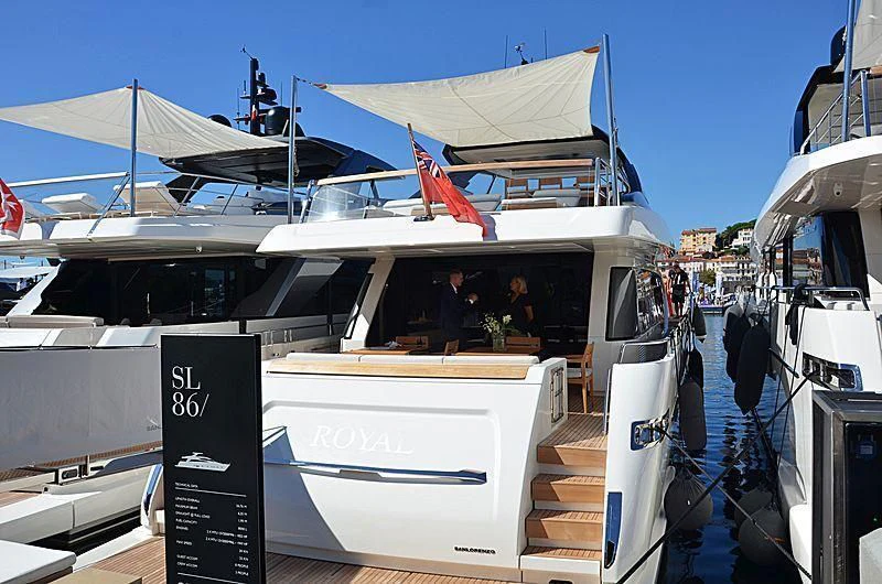 a boat on the water aboard ROYAL Yacht for Sale