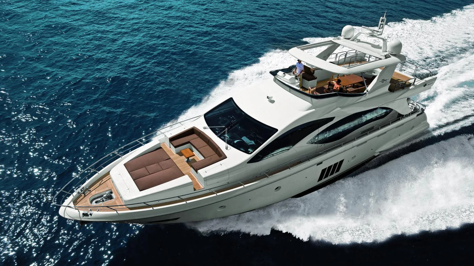 a boat on the water aboard AZIMUT 84/12 Yacht for Sale