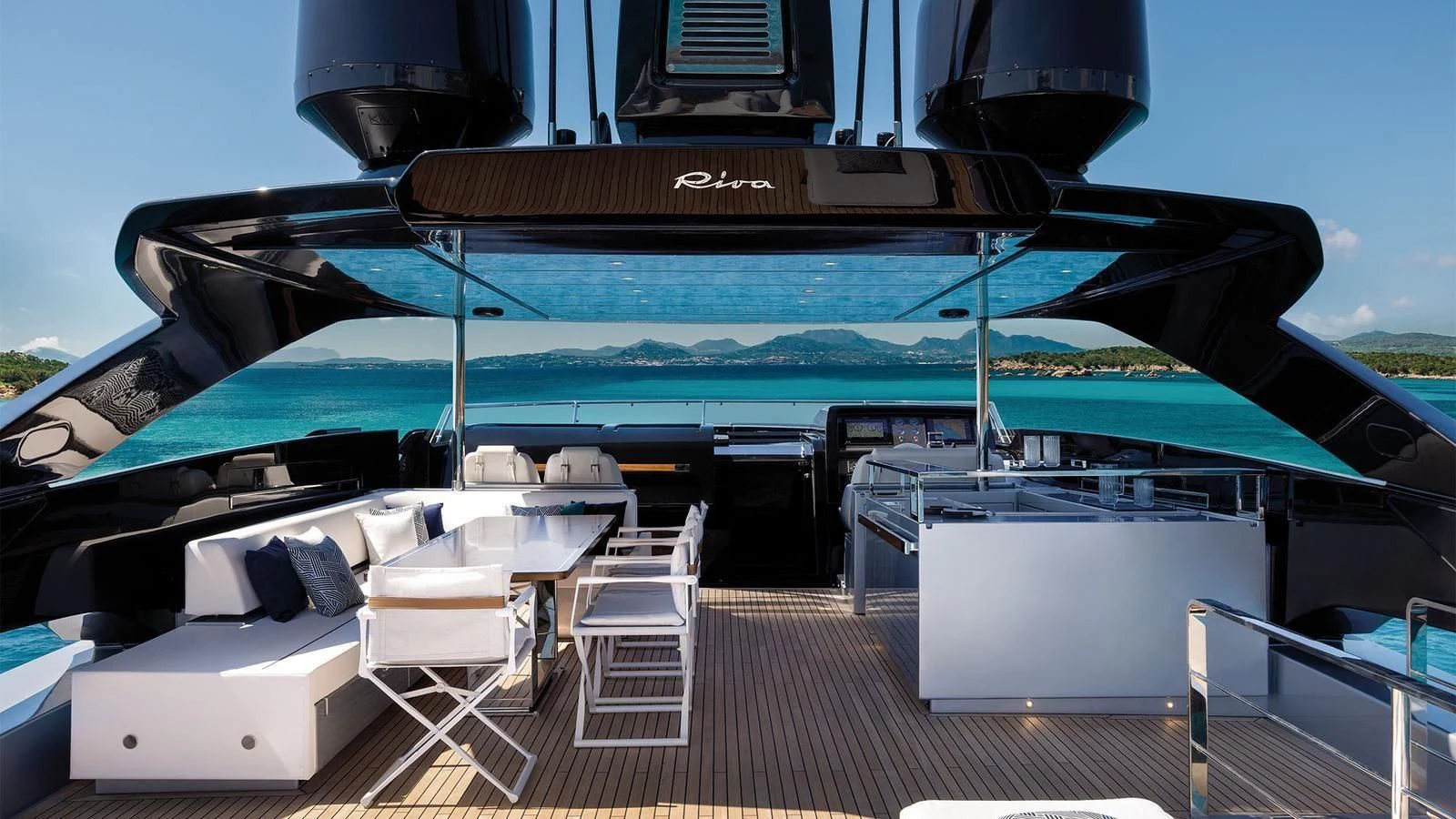 a boat on a deck aboard THREE GRACES Yacht for Sale