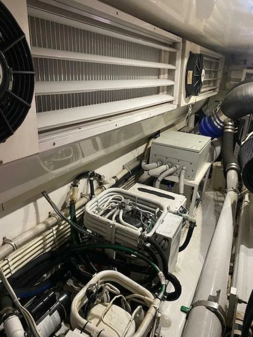 a machine with wires aboard STABILIZED Yacht for Sale