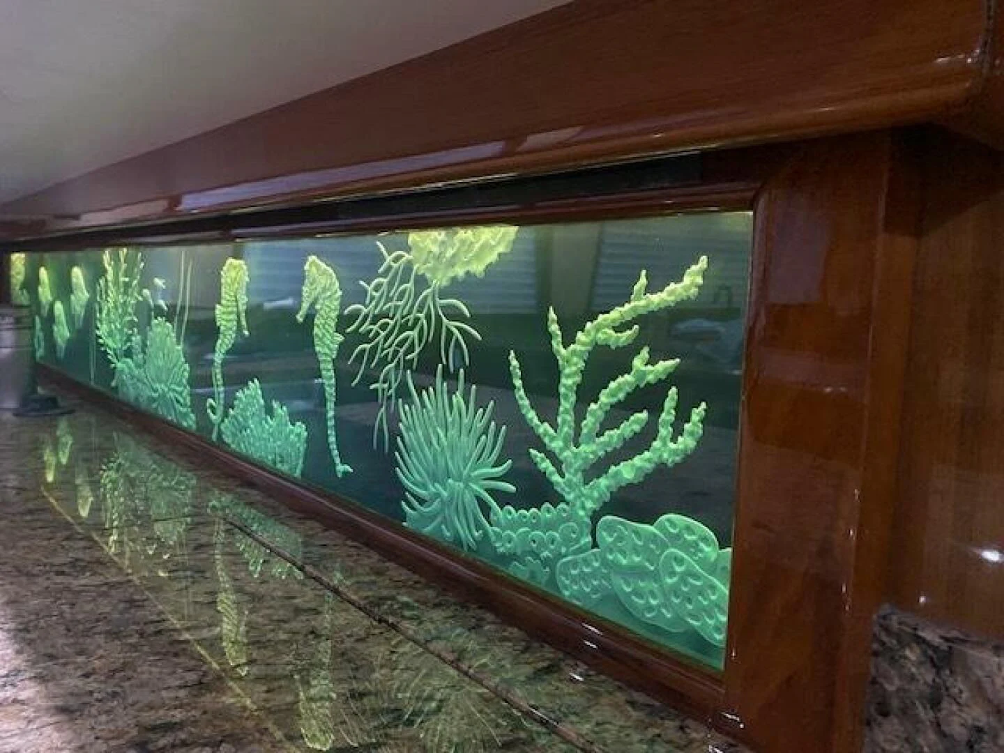 a window with plants growing in it aboard STABILIZED Yacht for Sale