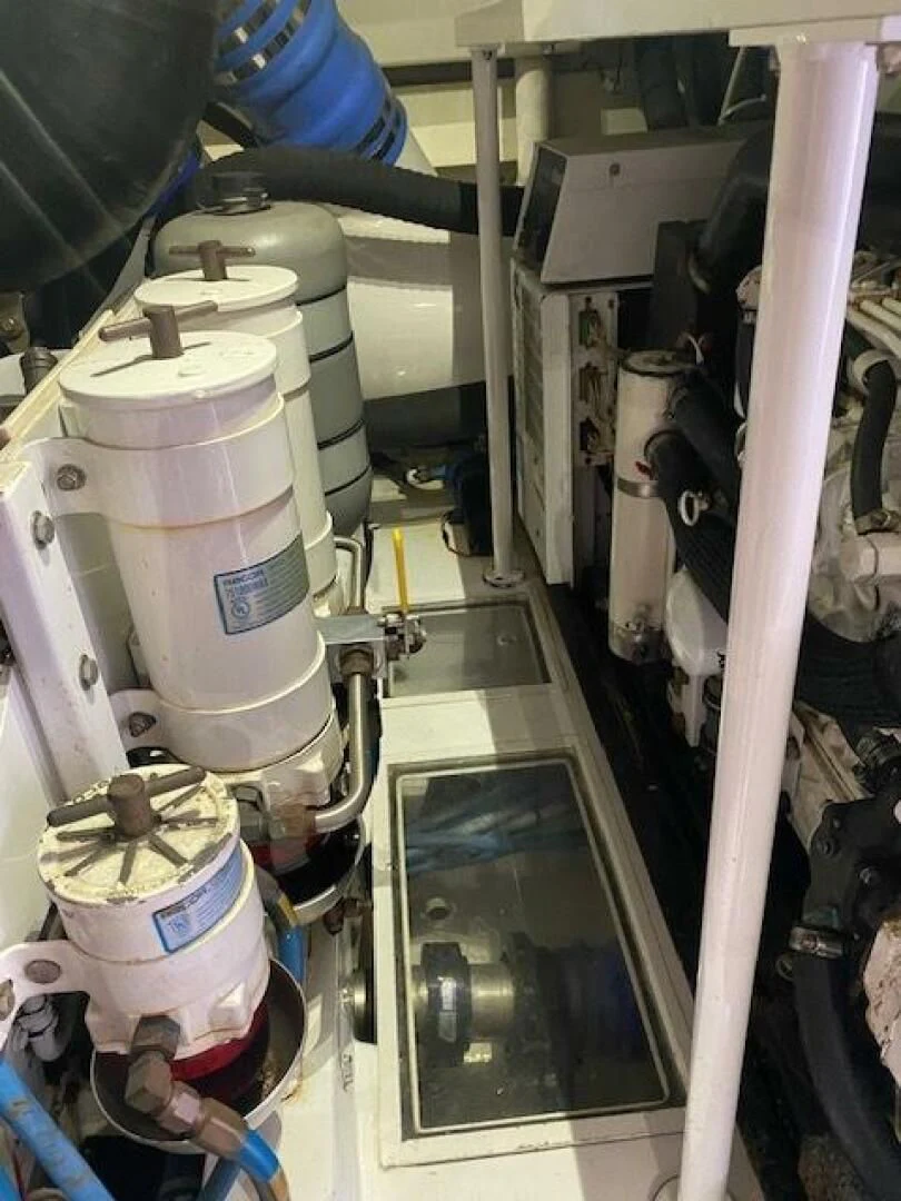 a machine with pipes aboard STABILIZED Yacht for Sale