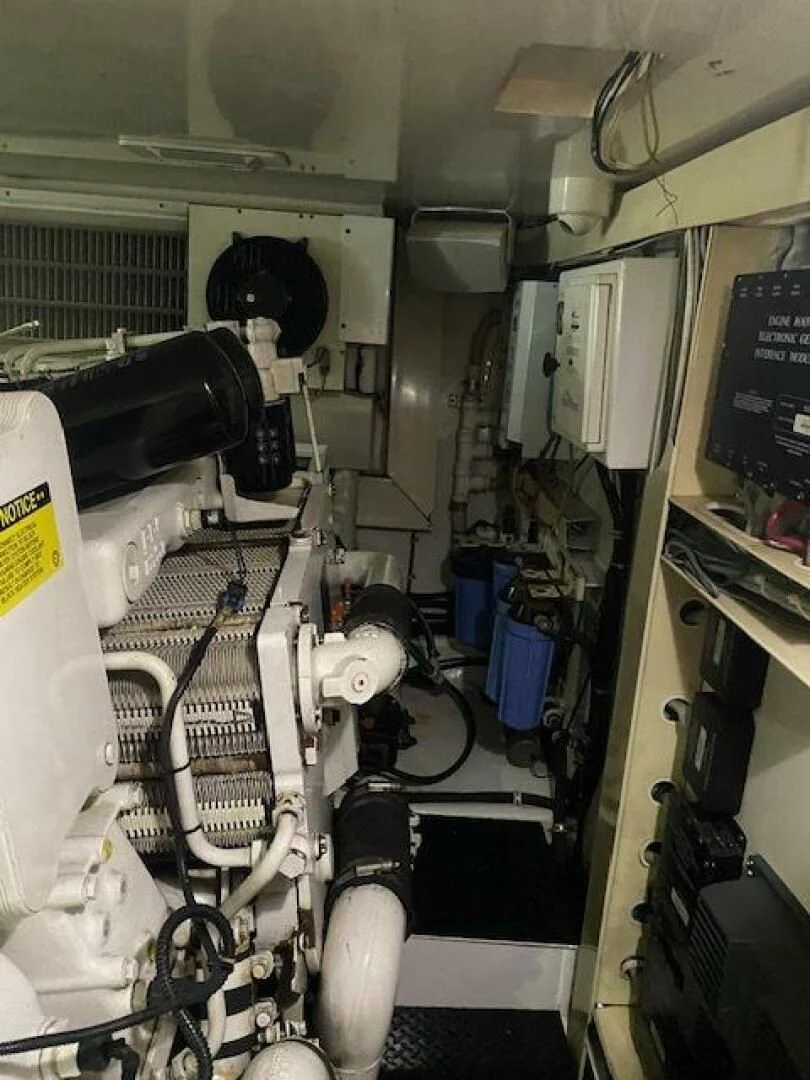 a vehicle with wires and equipment aboard STABILIZED Yacht for Sale