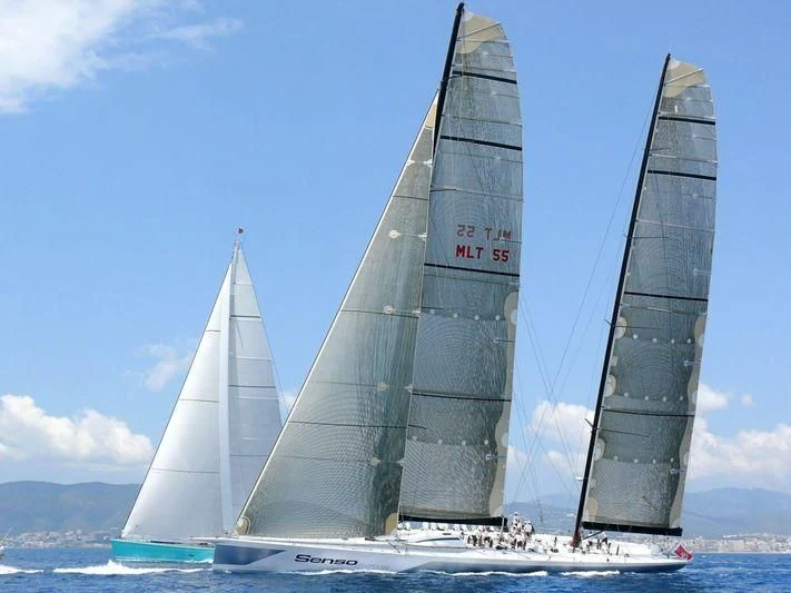 a group of sailboats on the water aboard SAMURAI Yacht for Sale