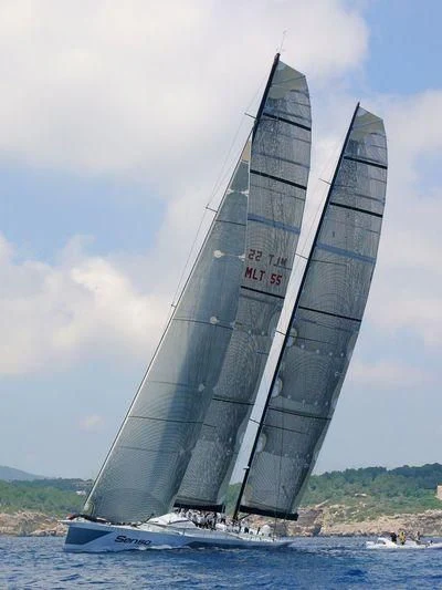 a sailboat on the water aboard SAMURAI Yacht for Sale