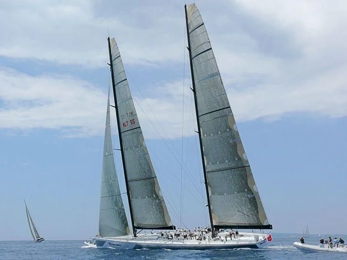 a sailboat on the water aboard SAMURAI Yacht for Sale