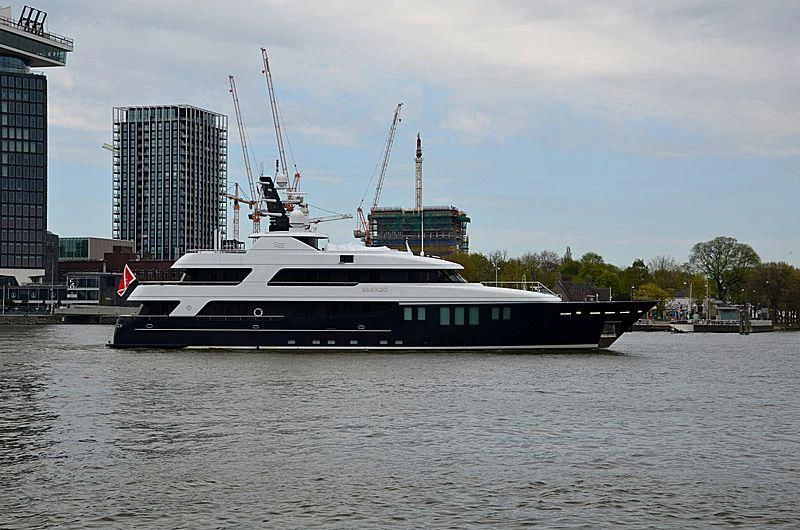 a boat on the water aboard BRAVADO Yacht for Sale