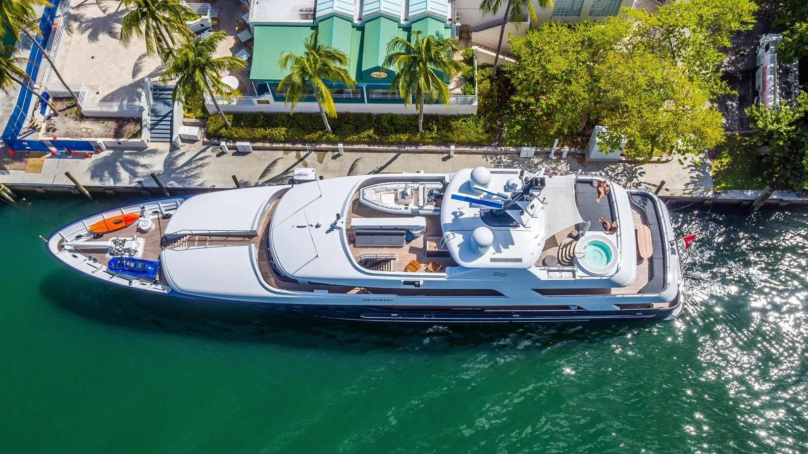 a boat on the water aboard BRAVADO Yacht for Sale