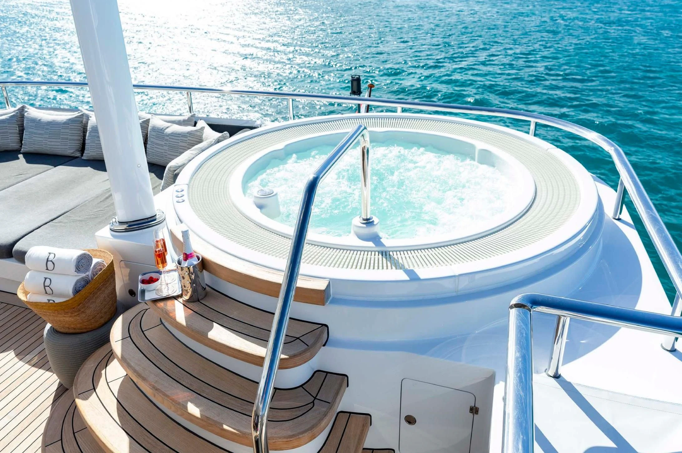 a boat on the water aboard BRAVADO Yacht for Sale
