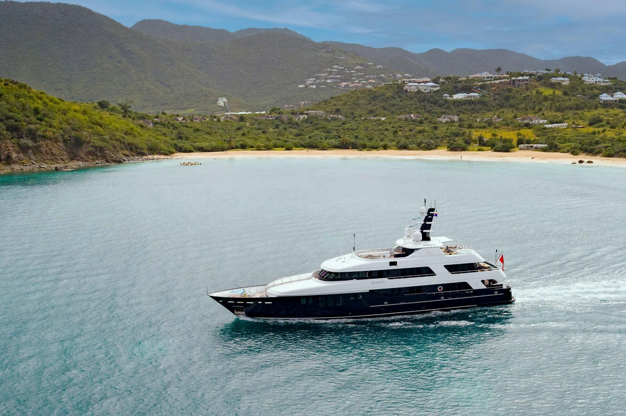a boat on the water aboard BRAVADO Yacht for Sale