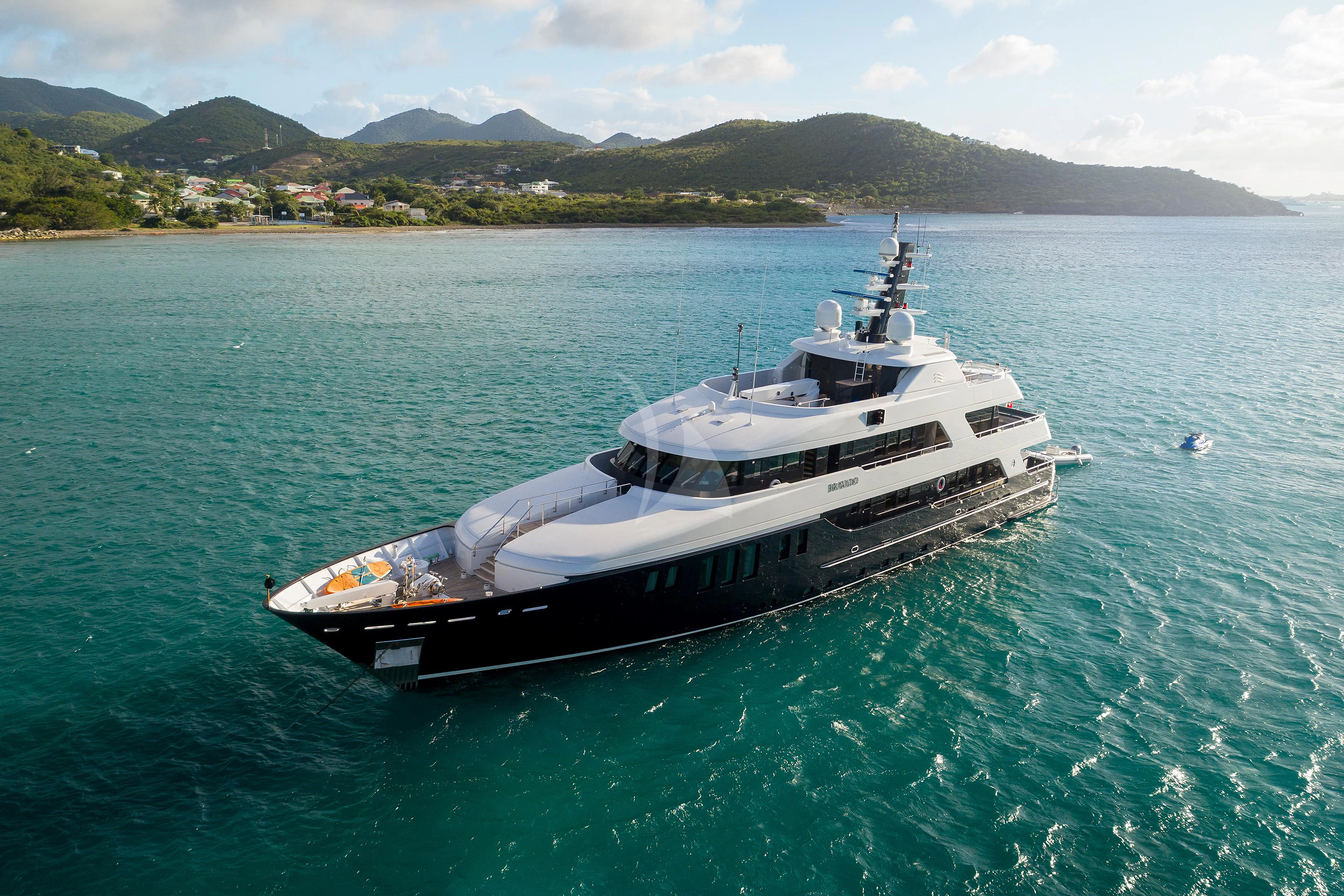 a boat in the water aboard BRAVADO Yacht for Sale
