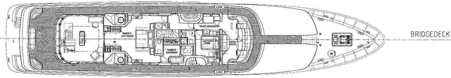 diagram aboard BRAVADO Yacht for Sale