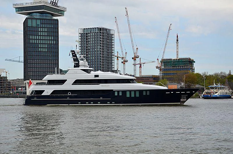 a boat in the water aboard BRAVADO Yacht for Sale