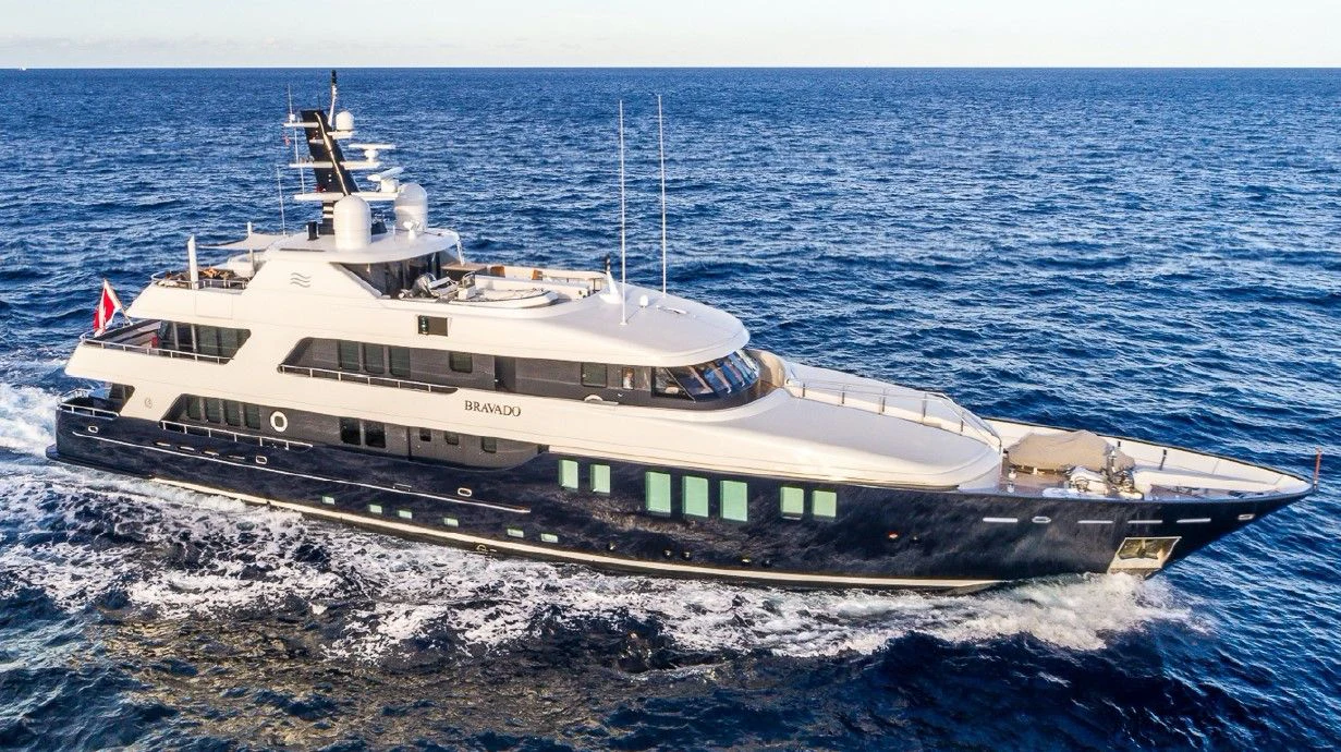 a ship on the water aboard BRAVADO Yacht for Sale