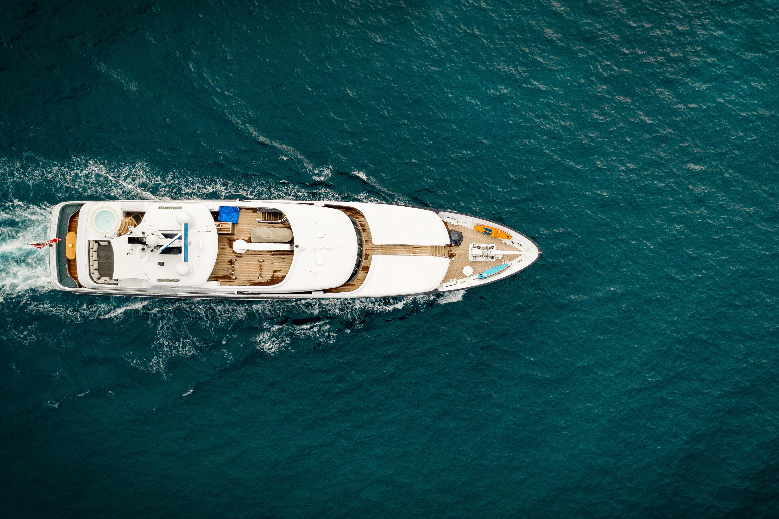 a boat in the water aboard BRAVADO Yacht for Sale