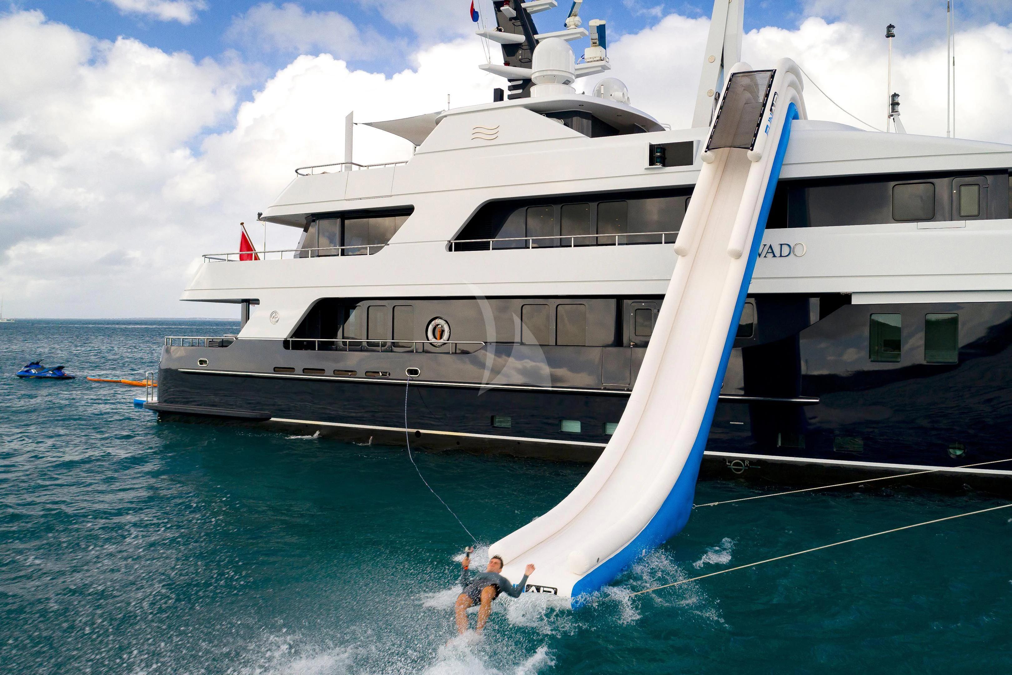 a person on a sailboat aboard BRAVADO Yacht for Sale