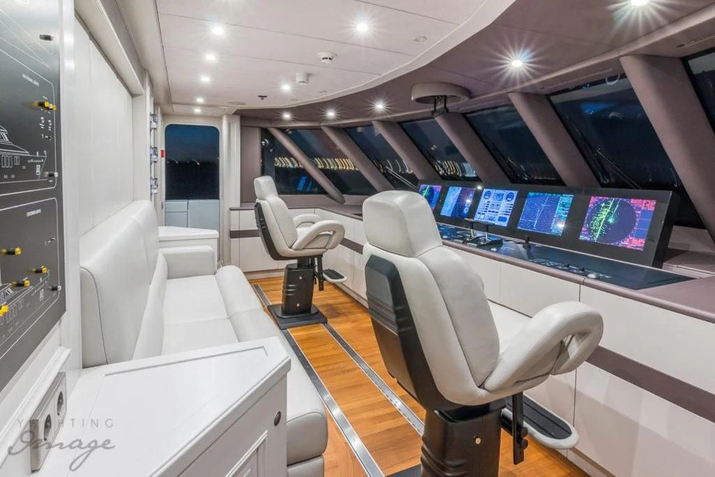inside of an airplane aboard BRAVADO Yacht for Sale