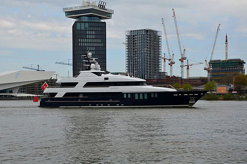 a boat in the water aboard BRAVADO Yacht for Sale