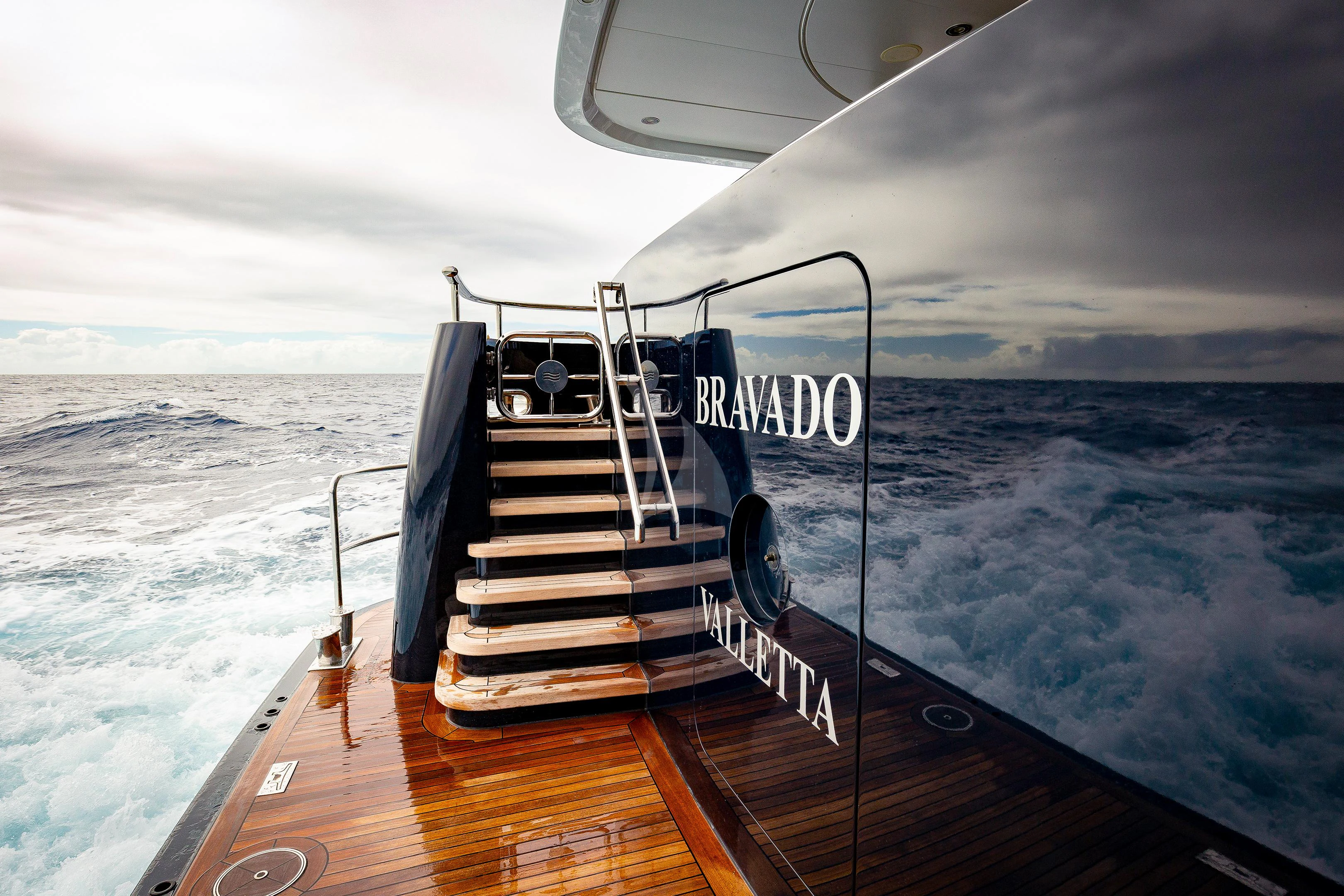a boat on the water aboard BRAVADO Yacht for Sale