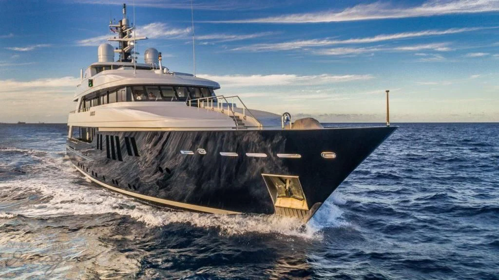 a boat on the water aboard BRAVADO Yacht for Sale