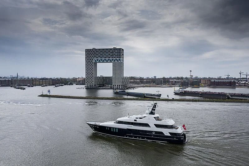 a boat in the water aboard BRAVADO Yacht for Sale