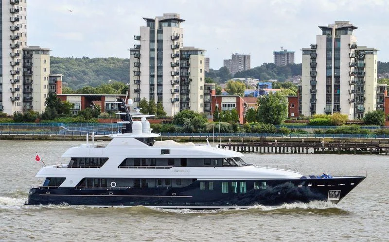 a boat on the water aboard BRAVADO Yacht for Sale