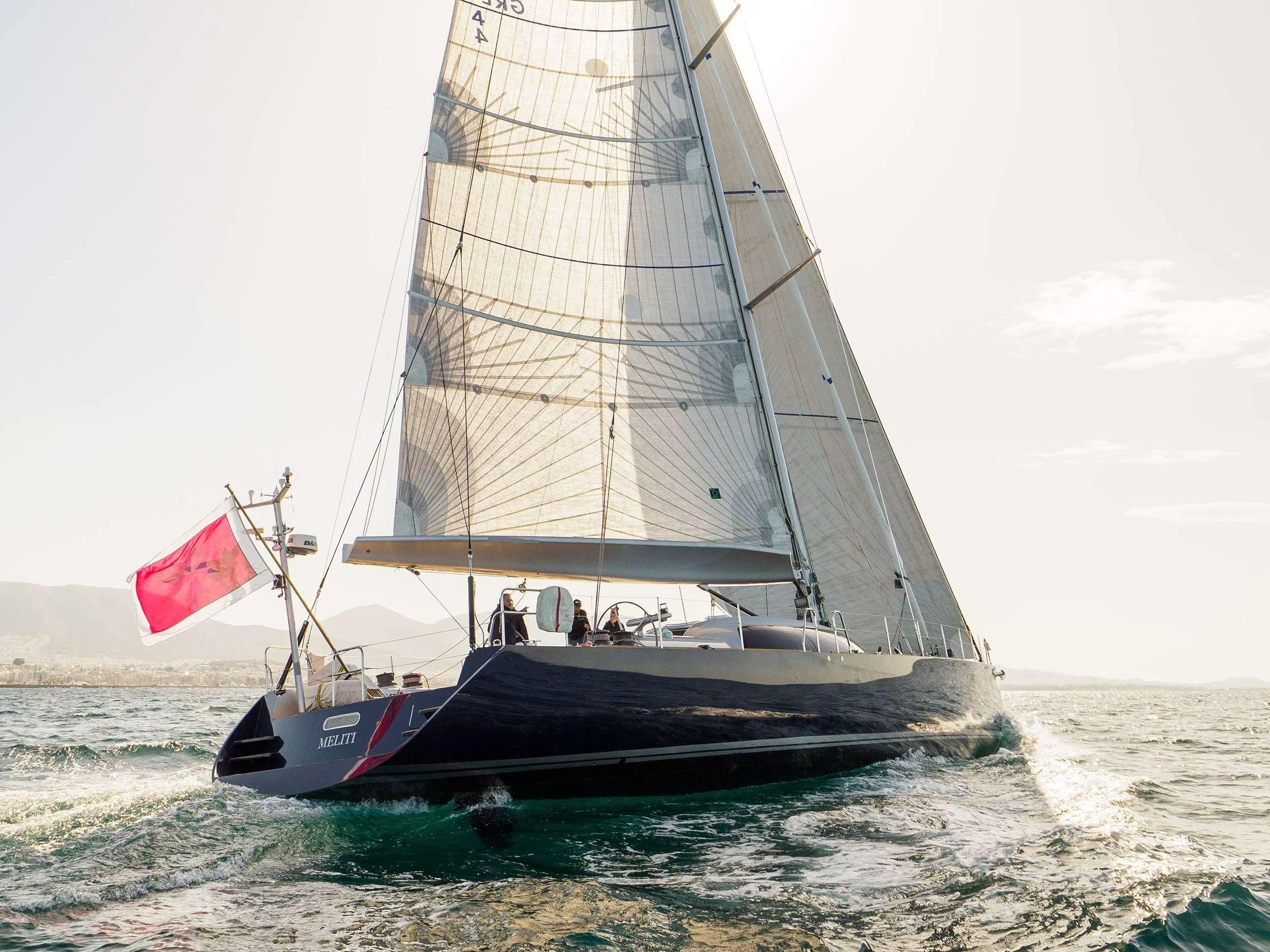 a boat on the water aboard MELITI Yacht for Sale