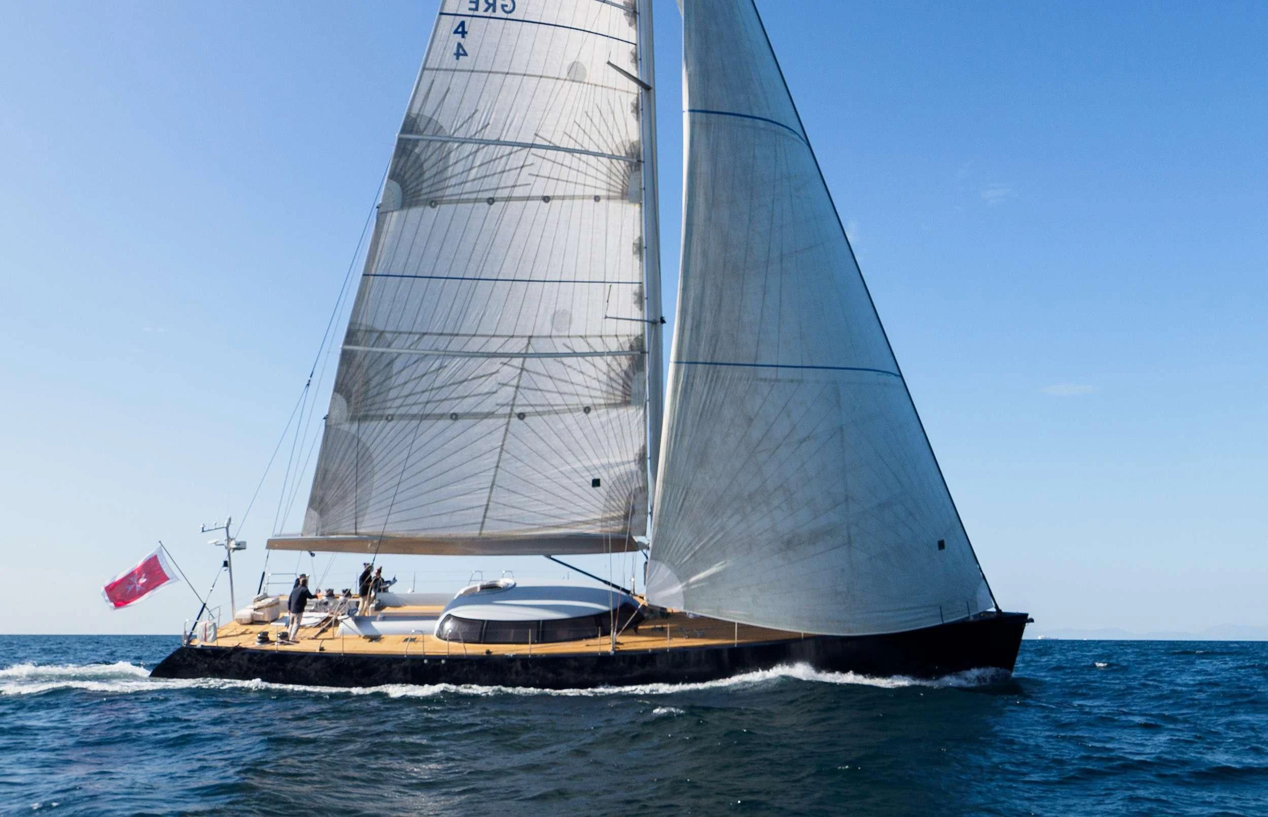 a sailboat on the water aboard MELITI Yacht for Sale