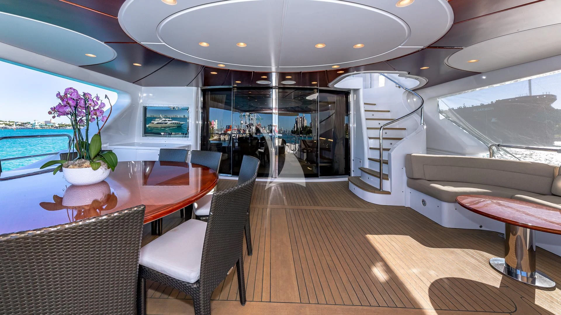 inside of a yacht aboard VIRTUE Yacht for Sale