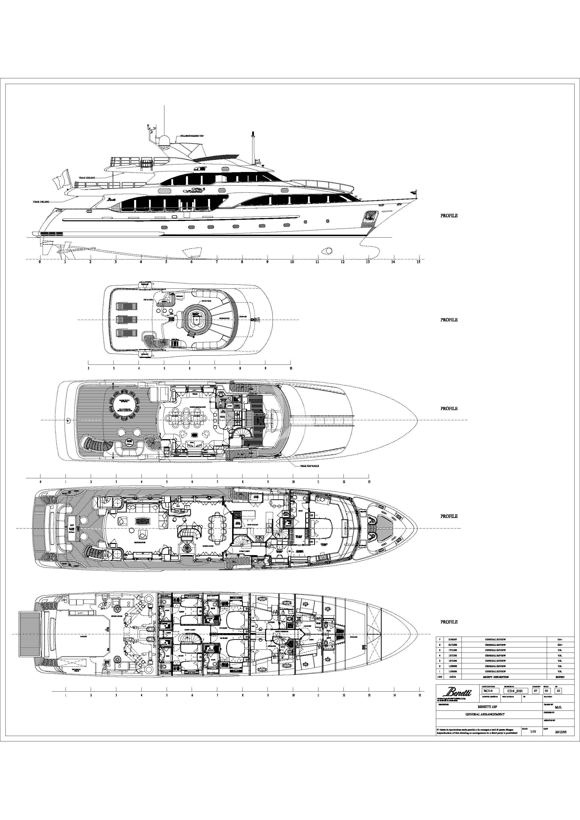 diagram, engineering drawing aboard VIRTUE Yacht for Sale