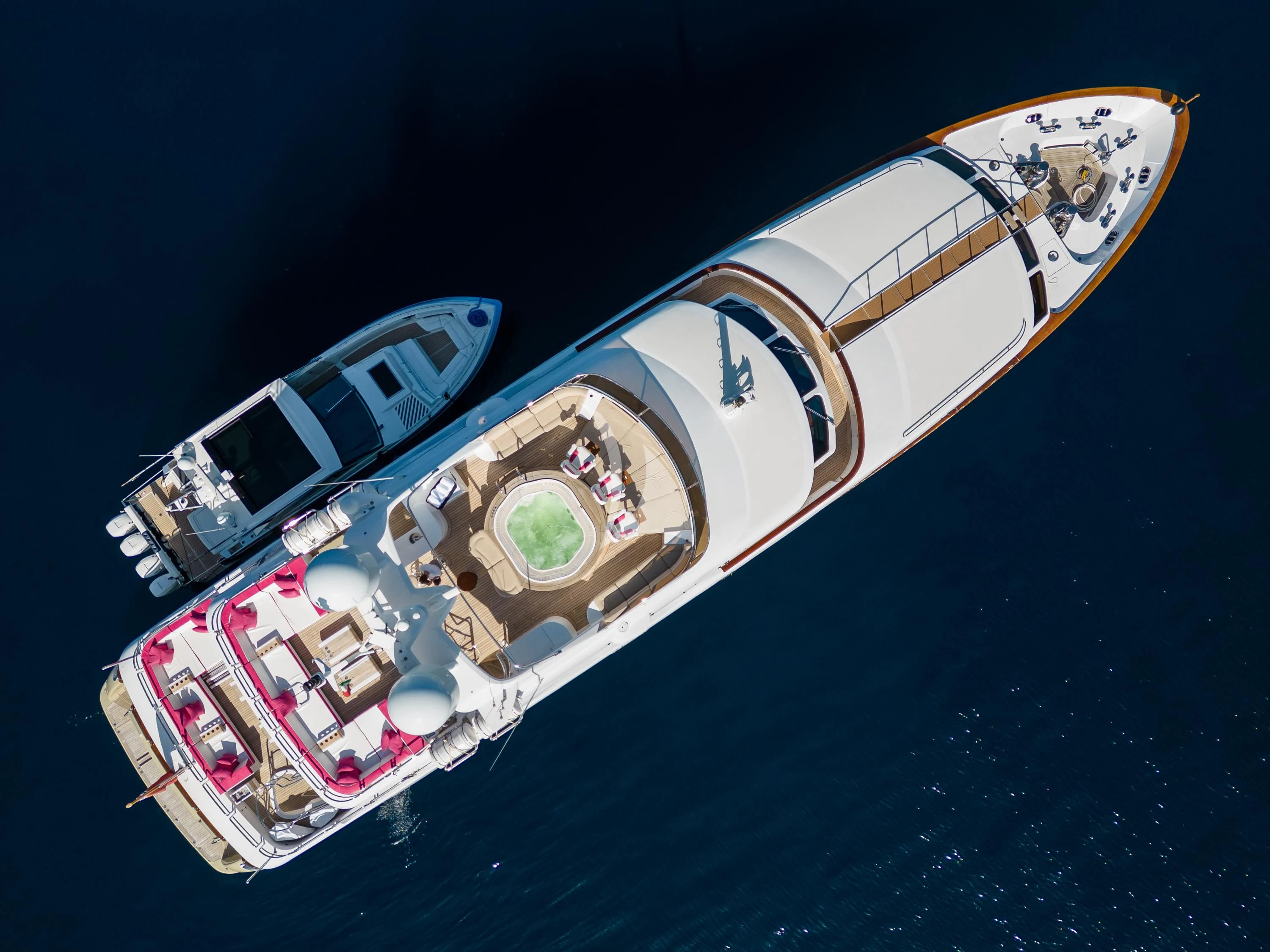 a satellite in outer space aboard VIRTUE Yacht for Sale