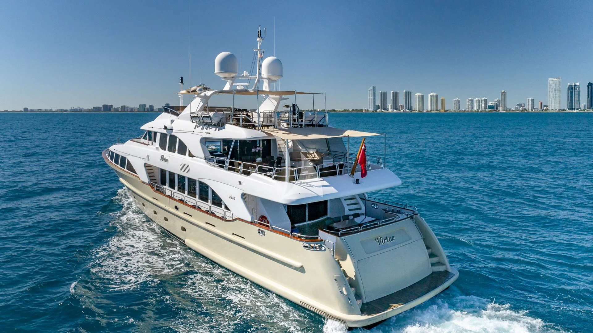 a boat on the water aboard VIRTUE Yacht for Sale