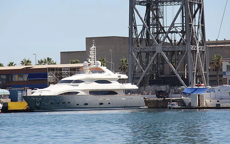 a boat in the water aboard LIBERTAS Yacht for Sale