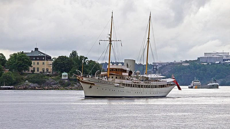 a large boat on the water aboard NAHLIN Yacht for Sale