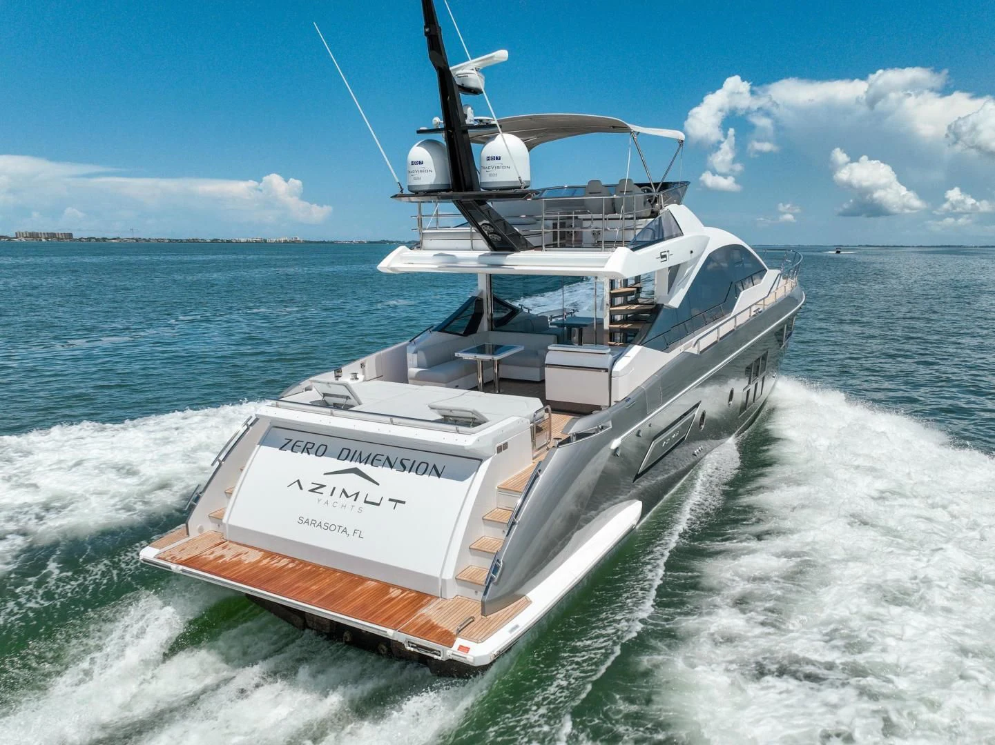 a boat on the water aboard ZERO DIMENSION Yacht for Sale