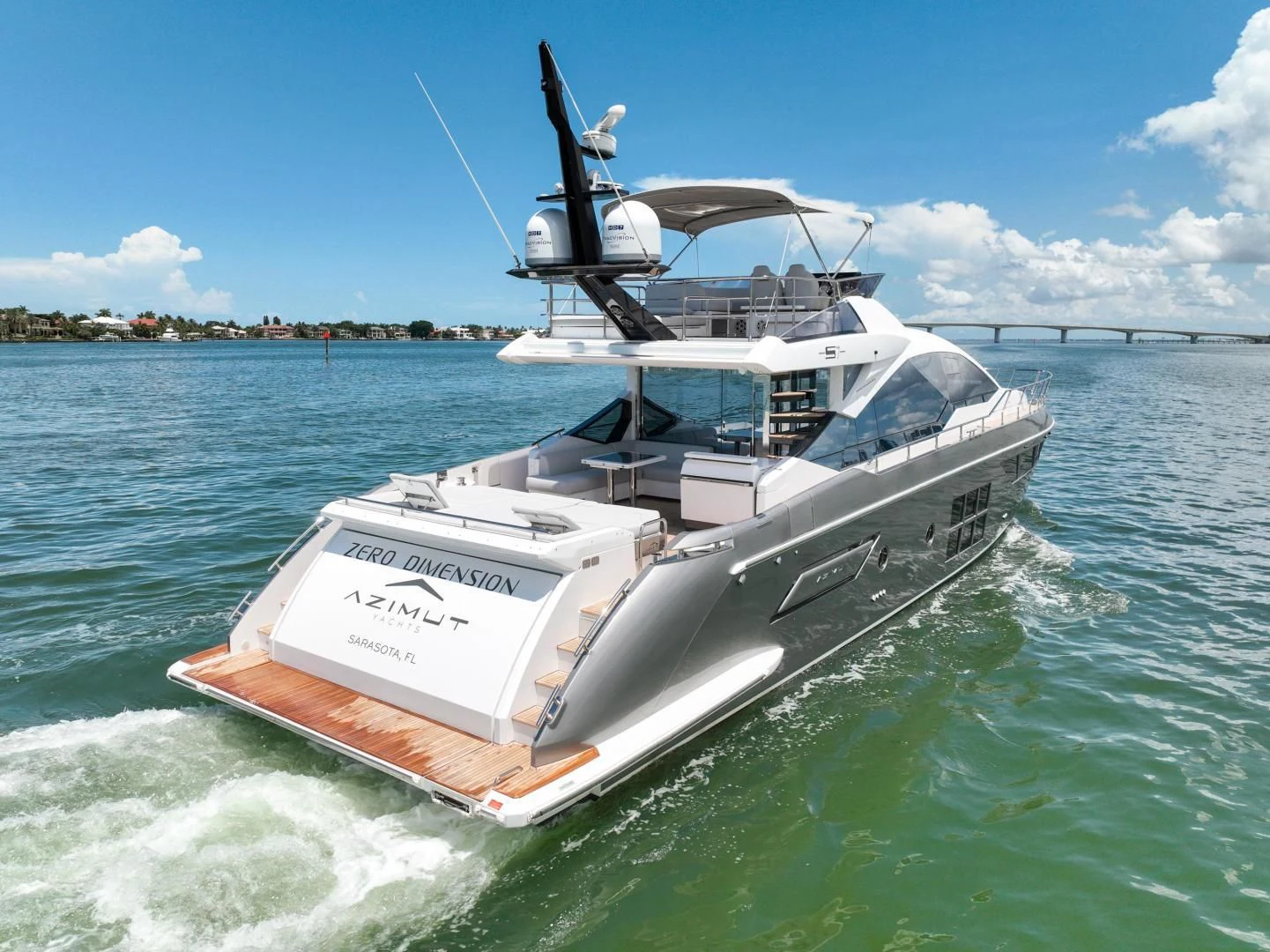 a boat on the water aboard ZERO DIMENSION Yacht for Sale