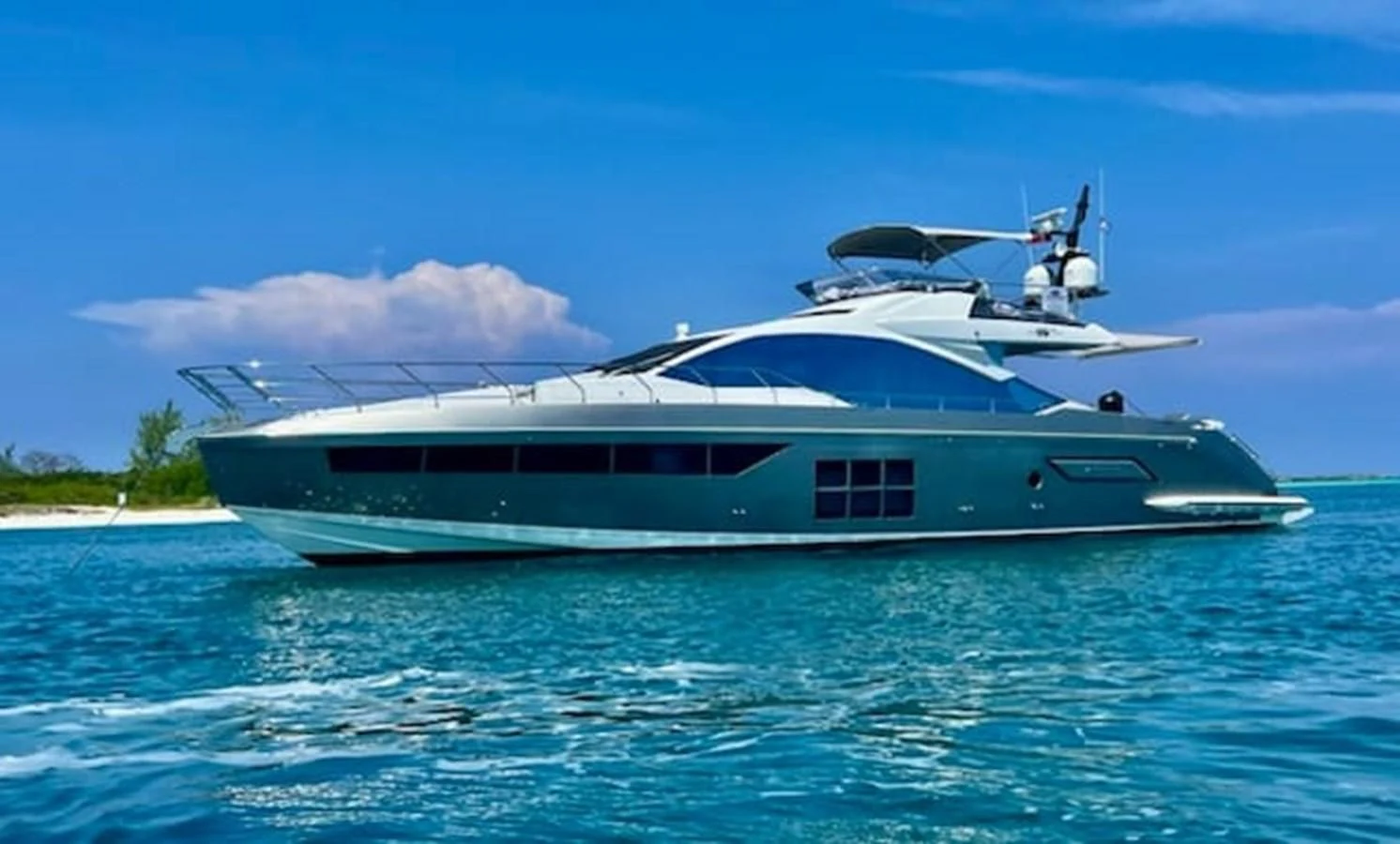 a boat in the water aboard ZERO DIMENSION Yacht for Sale