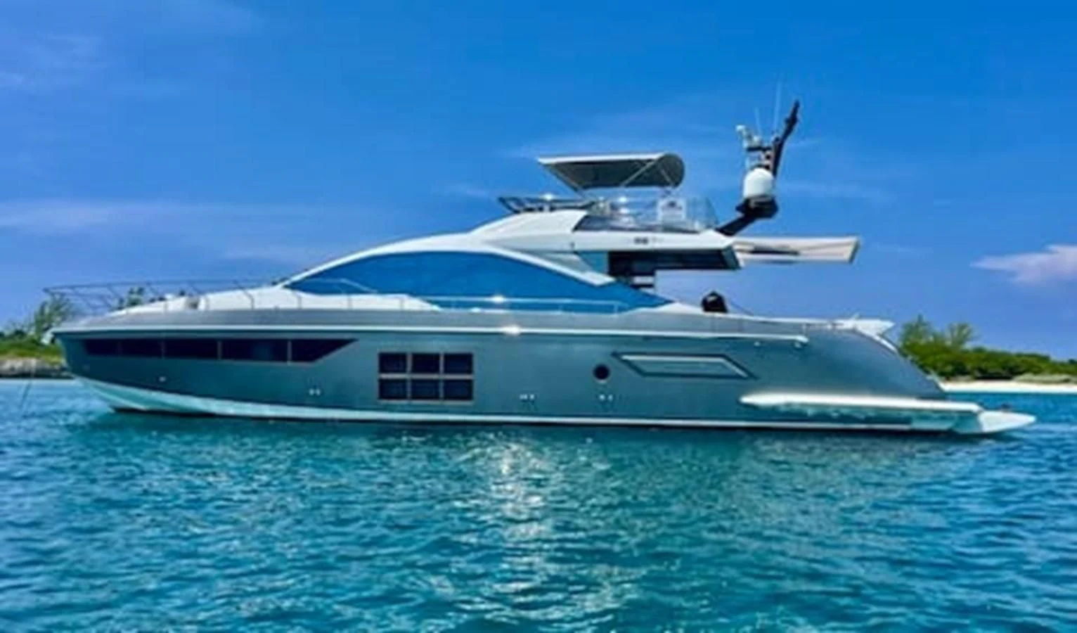 a boat in the water aboard ZERO DIMENSION Yacht for Sale