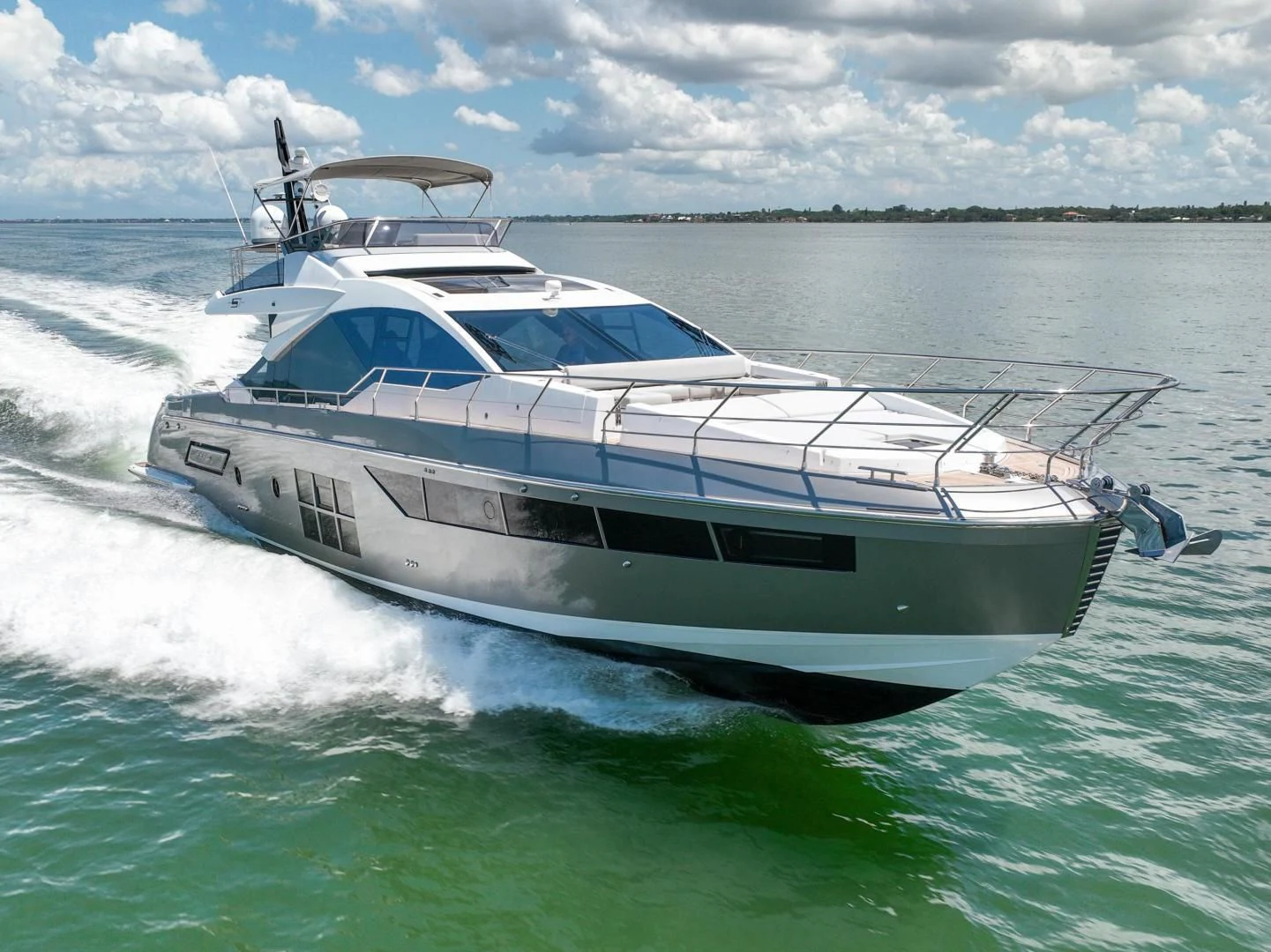 a boat on the water aboard ZERO DIMENSION Yacht for Sale