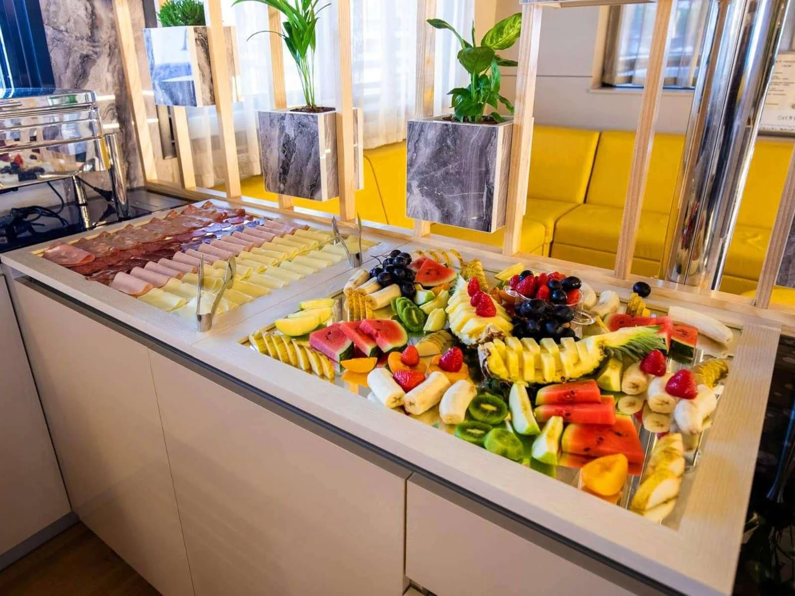 a display of food aboard FREEDOM Yacht for Sale