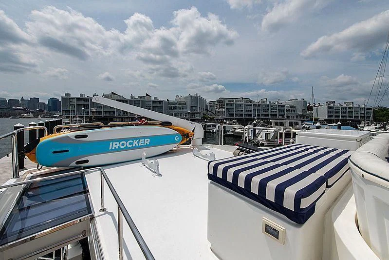 a boat docked at a pier aboard CIN-TAX Yacht for Sale