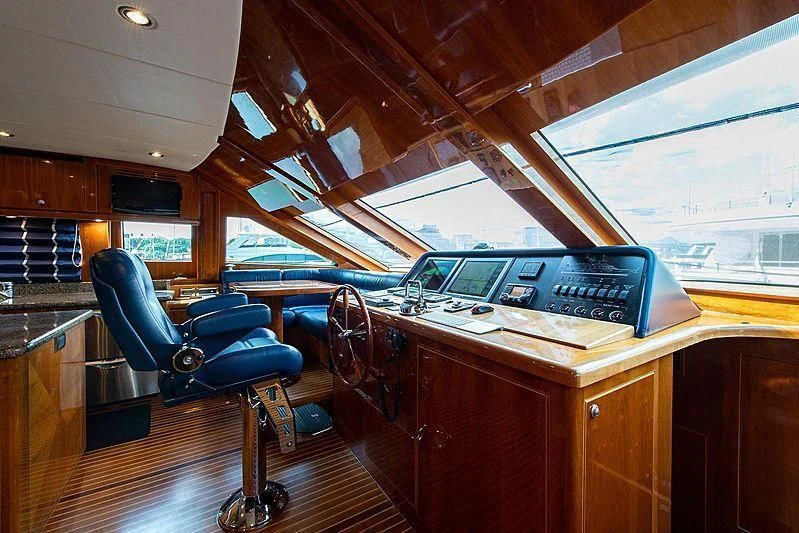 a room with a desk and a computer aboard CIN-TAX Yacht for Sale